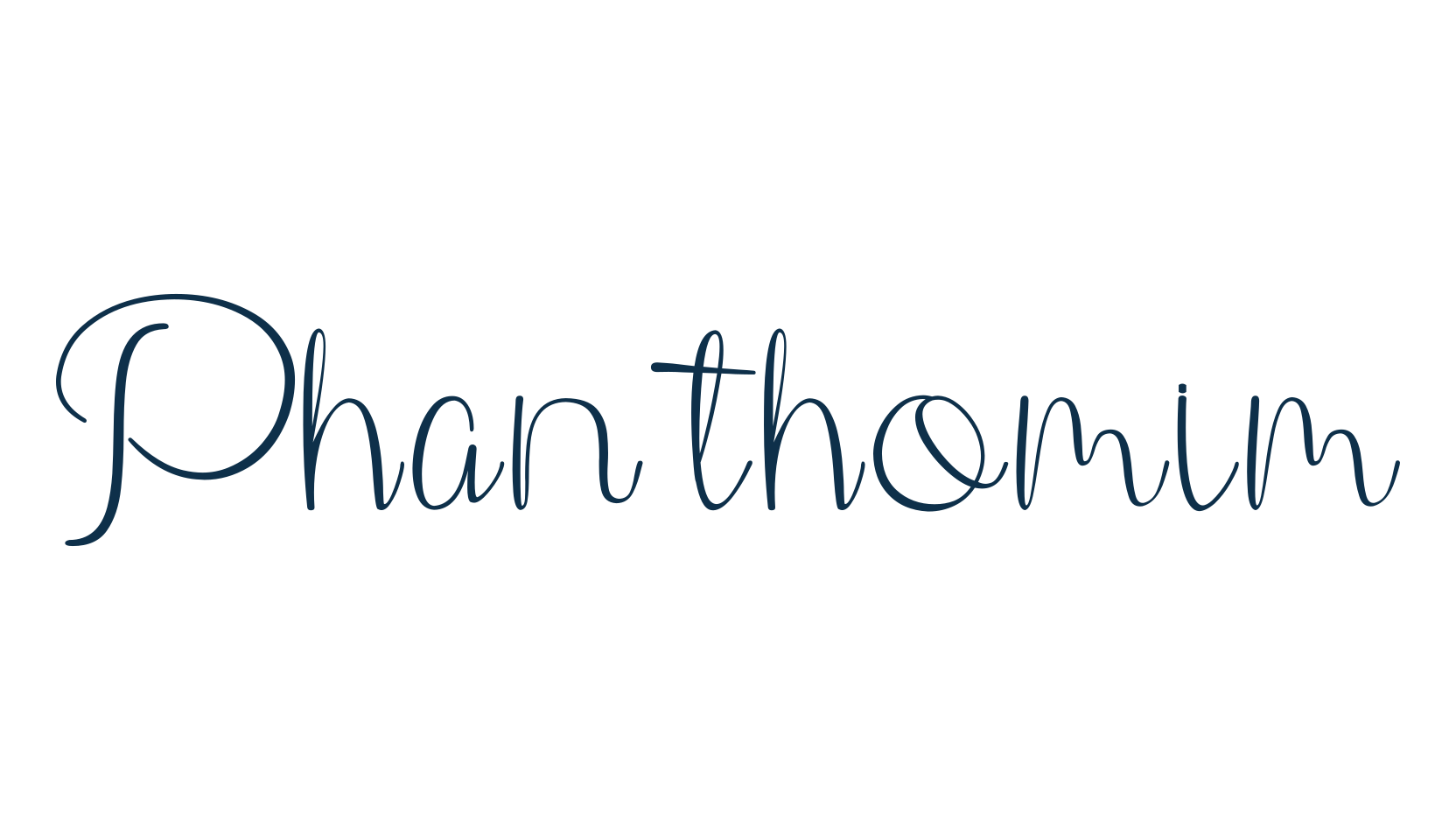 Phanthomim, script handwritten fancy decorative calligraphy font preview
