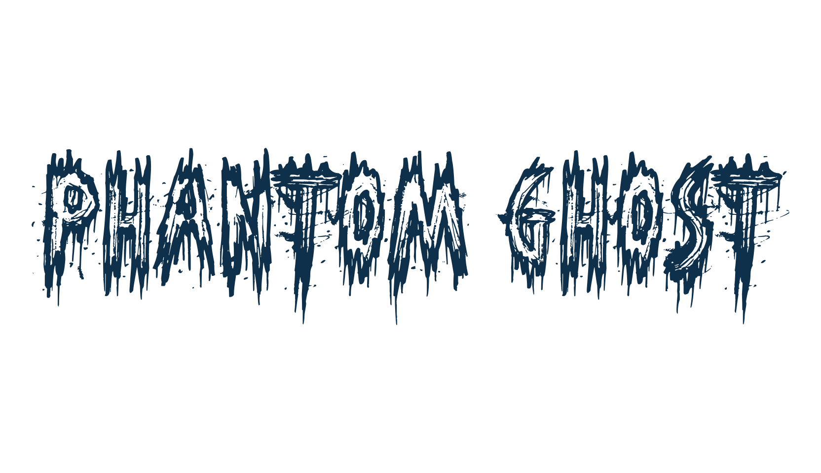 Phantom Ghost, halloween font preview