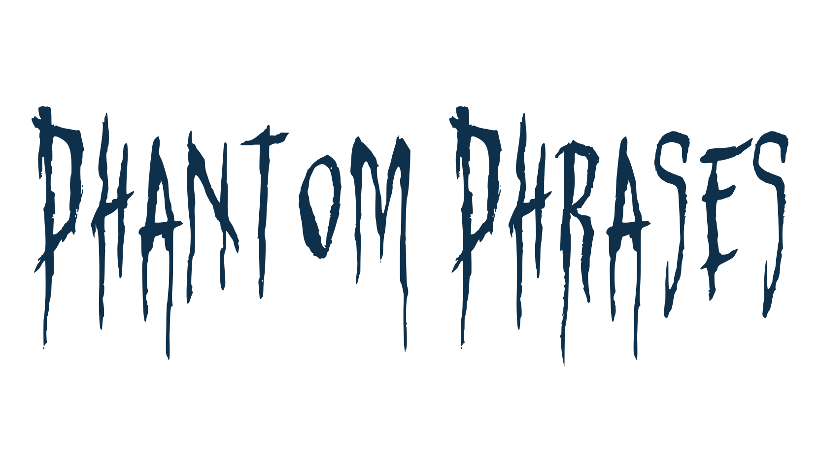 Phantom Phrases, halloween font preview