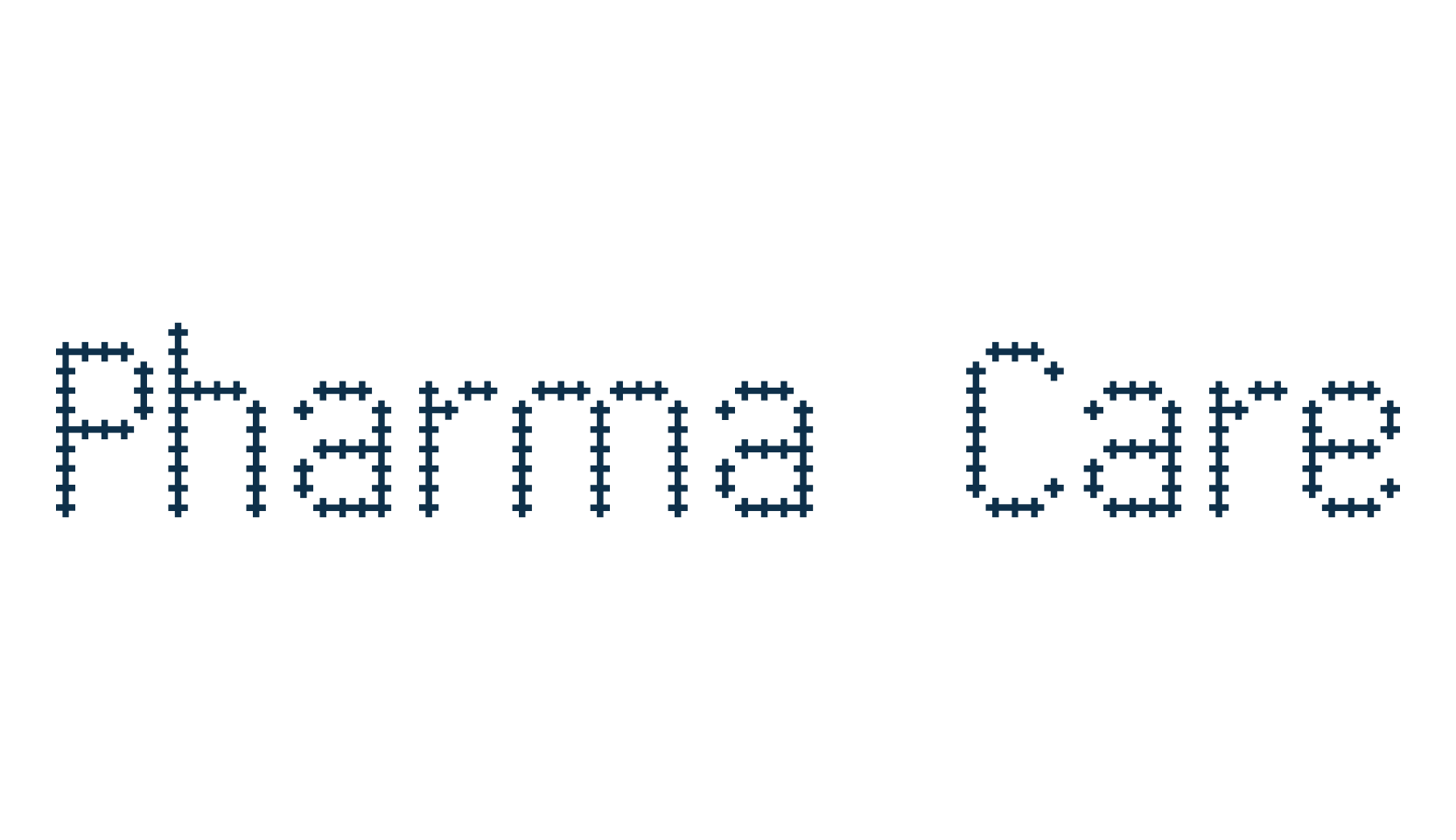 Pharma Care, fancy various decorative font preview