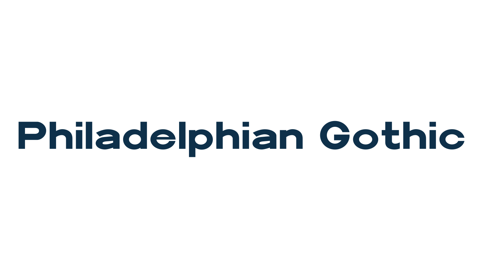 Philadelphian Gothic, basic sans serif font preview