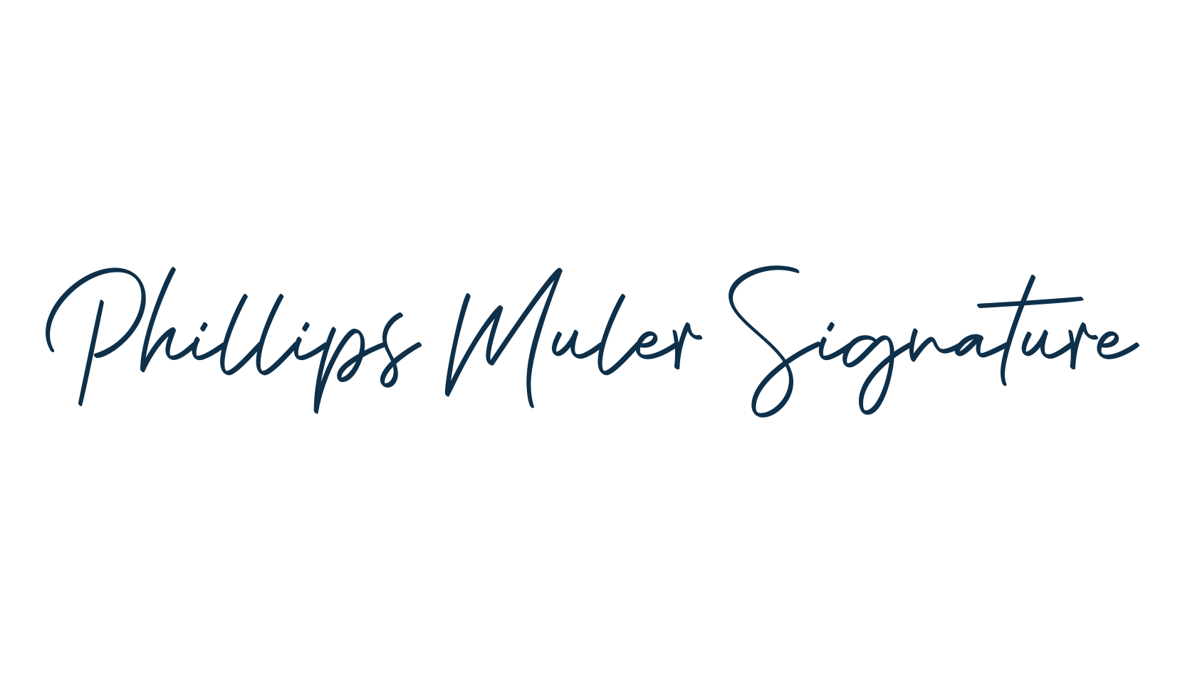 Phillips Muler Signature, handwriting font preview