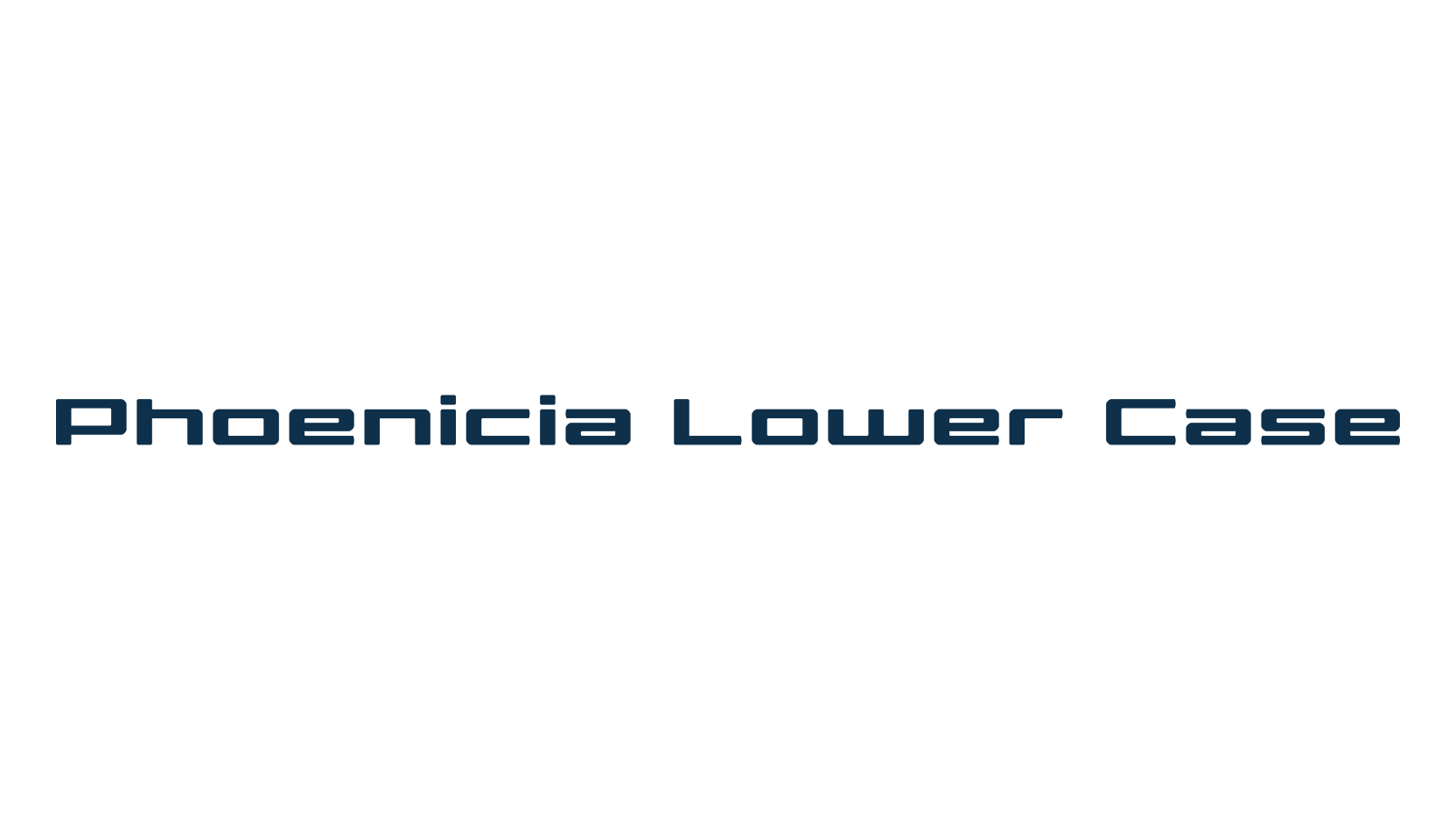 Phoenicia Lower Case, various font preview