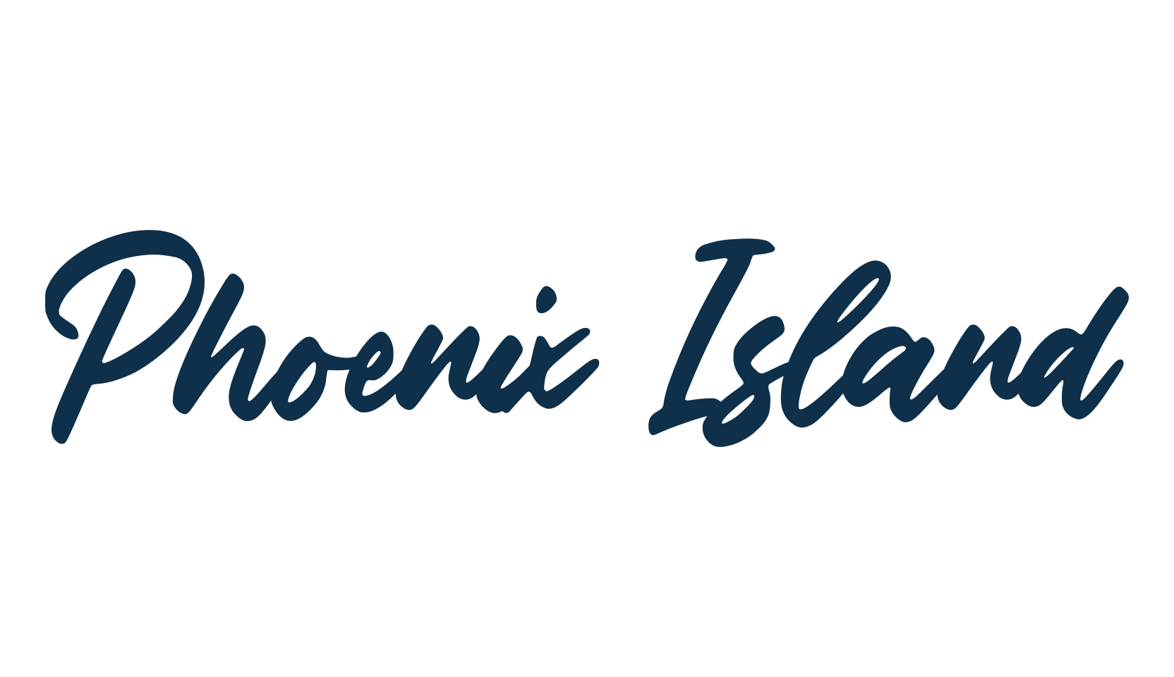 Phoenix Island, script handwritten fancy decorative calligraphy font preview