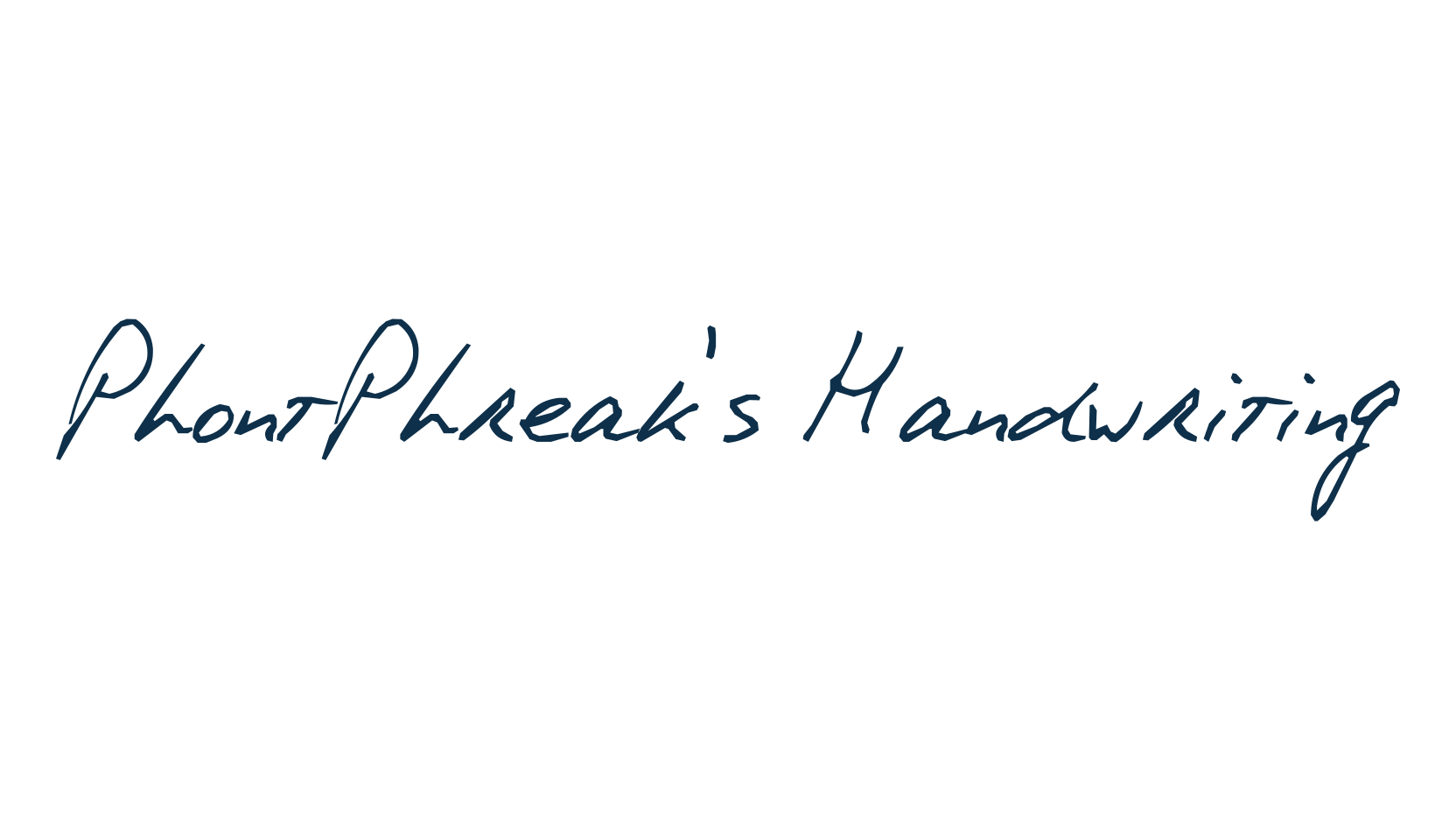 PhontPhreak's Handwriting, script handwritten fancy decorative calligraphy font preview