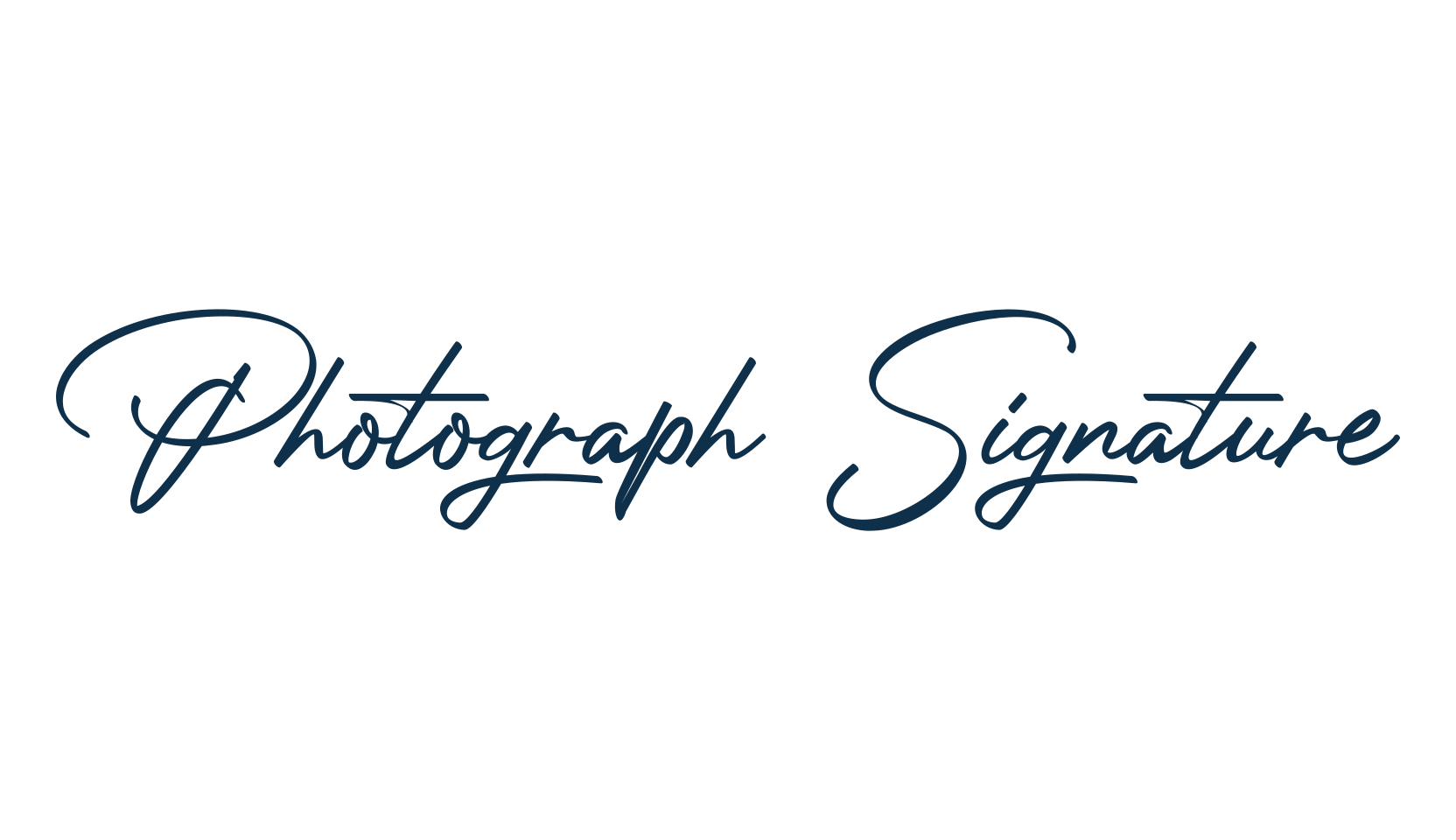 Photograph Signature, script handwritten fancy decorative calligraphy font preview