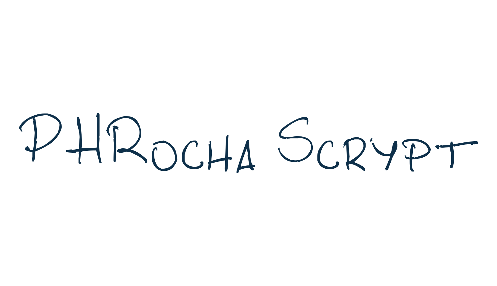 PHRocha Scrypt, handwriting font preview