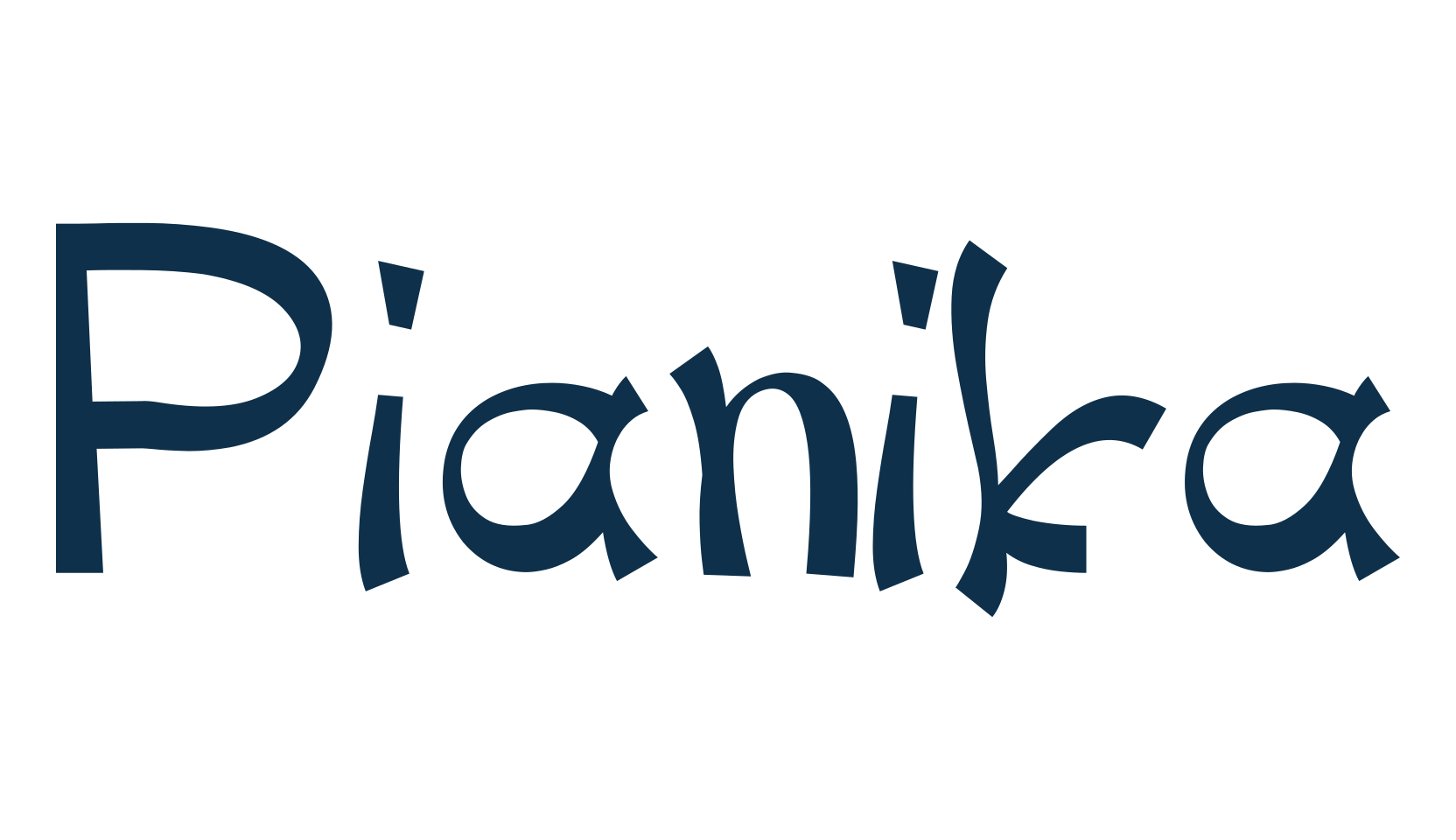 Pianika, fancy cartoon decorative font preview