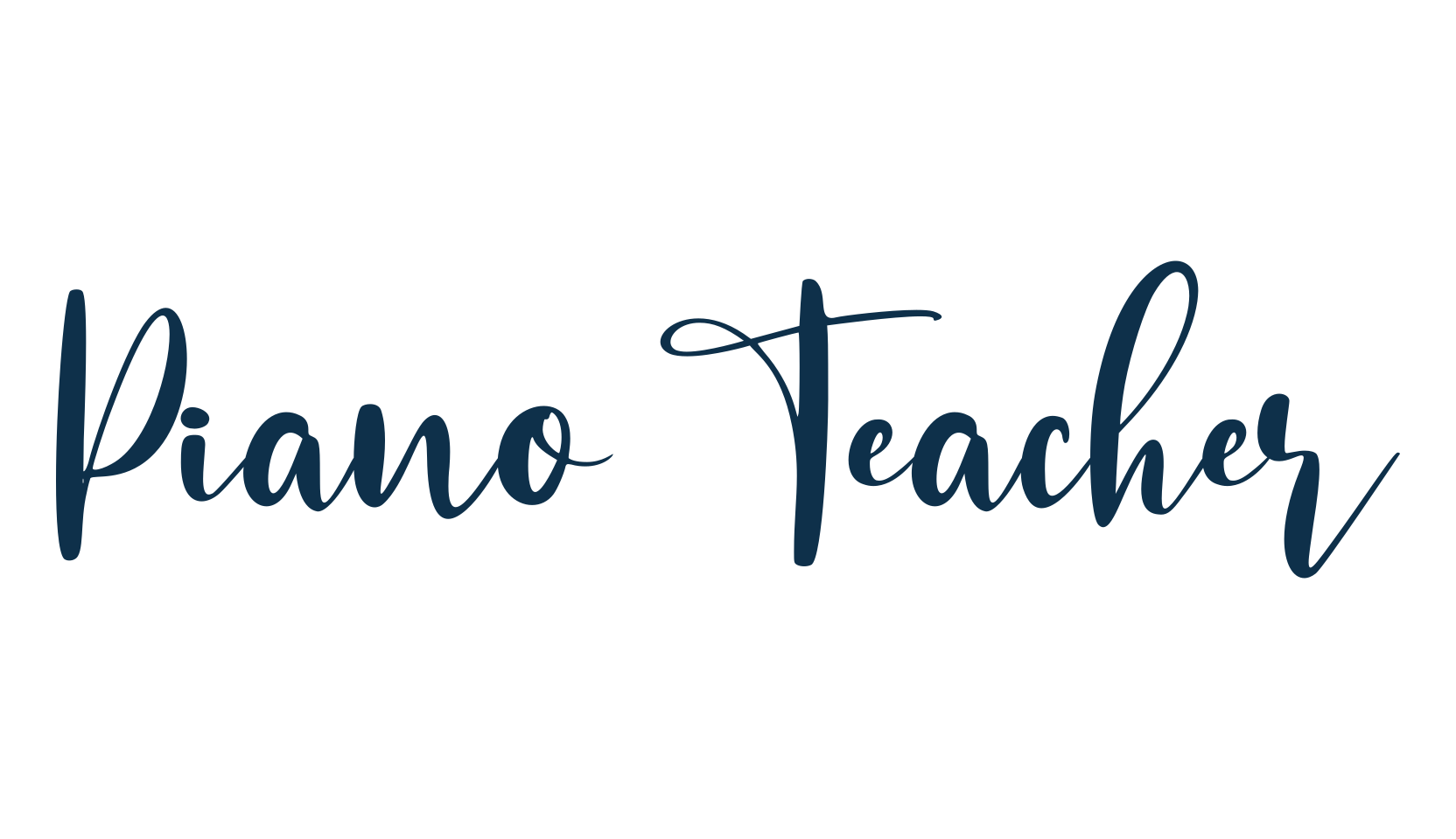Piano Teacher, script handwritten fancy decorative calligraphy font preview