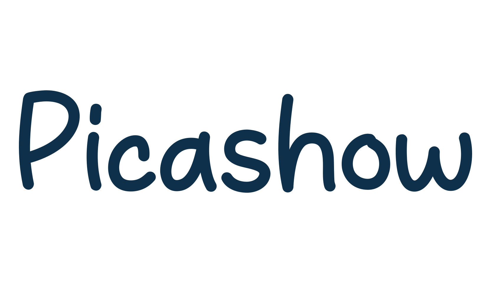 Picashow, script handwritten fancy decorative calligraphy font preview