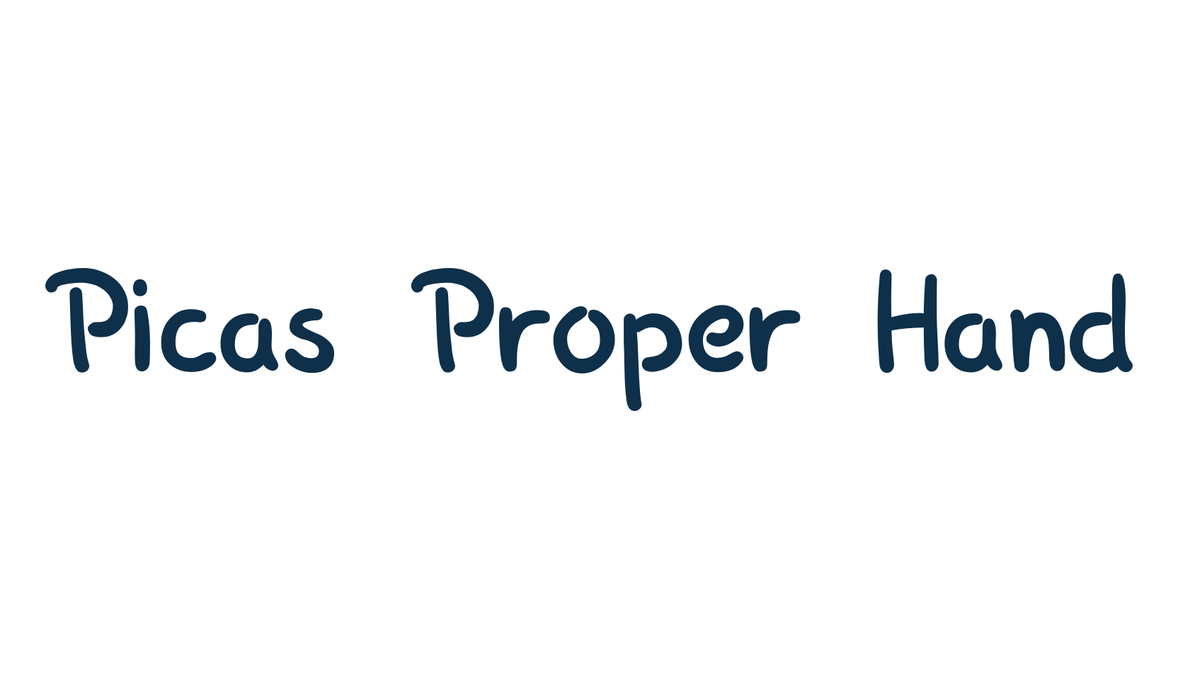 Picas Proper Hand, script handwritten fancy decorative calligraphy font preview