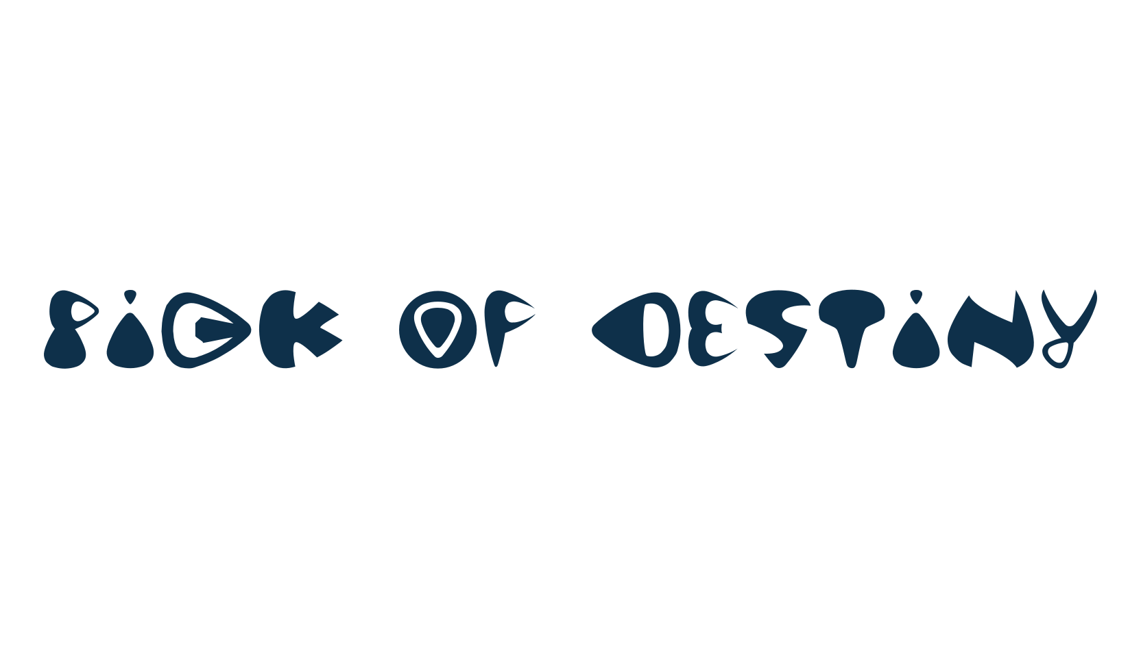 Pick of Destiny, fancy decorative font preview