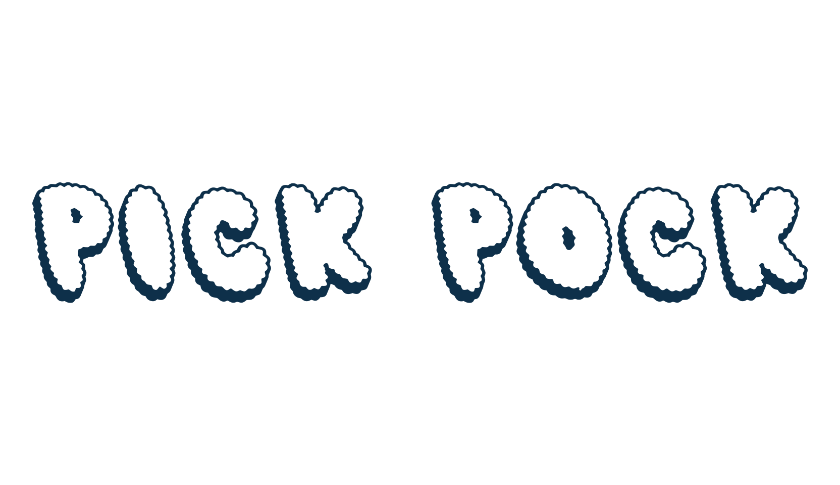 Pick Pock, cartoon font preview
