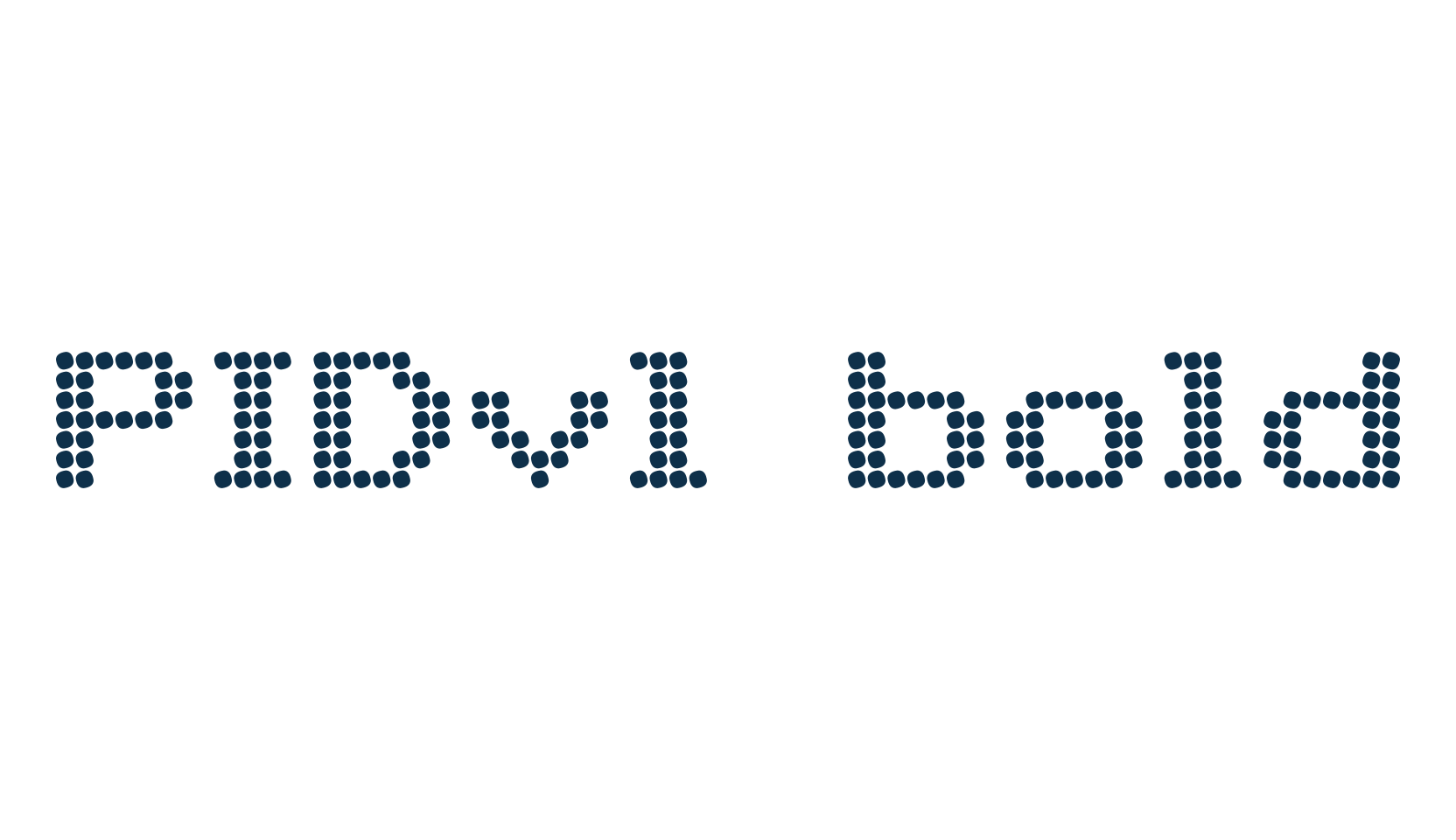 PIDvl bold, techno lcd sci-fi font preview