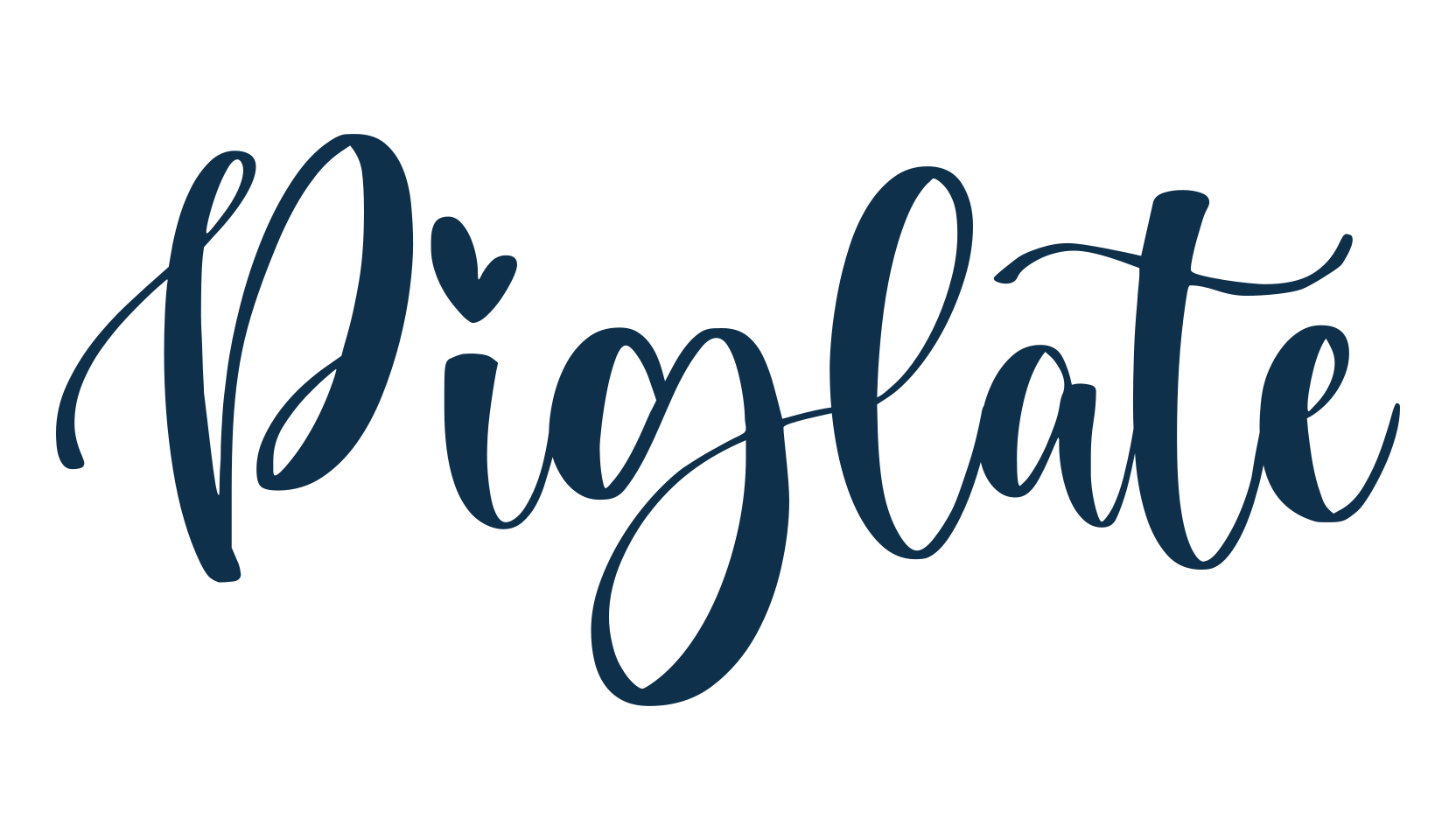 Piglate, script calligraphy fancy decorative font preview