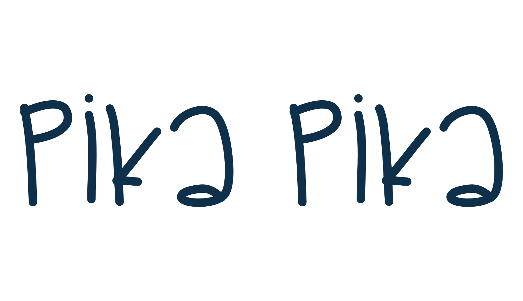 Pika Pika, handwriting font preview