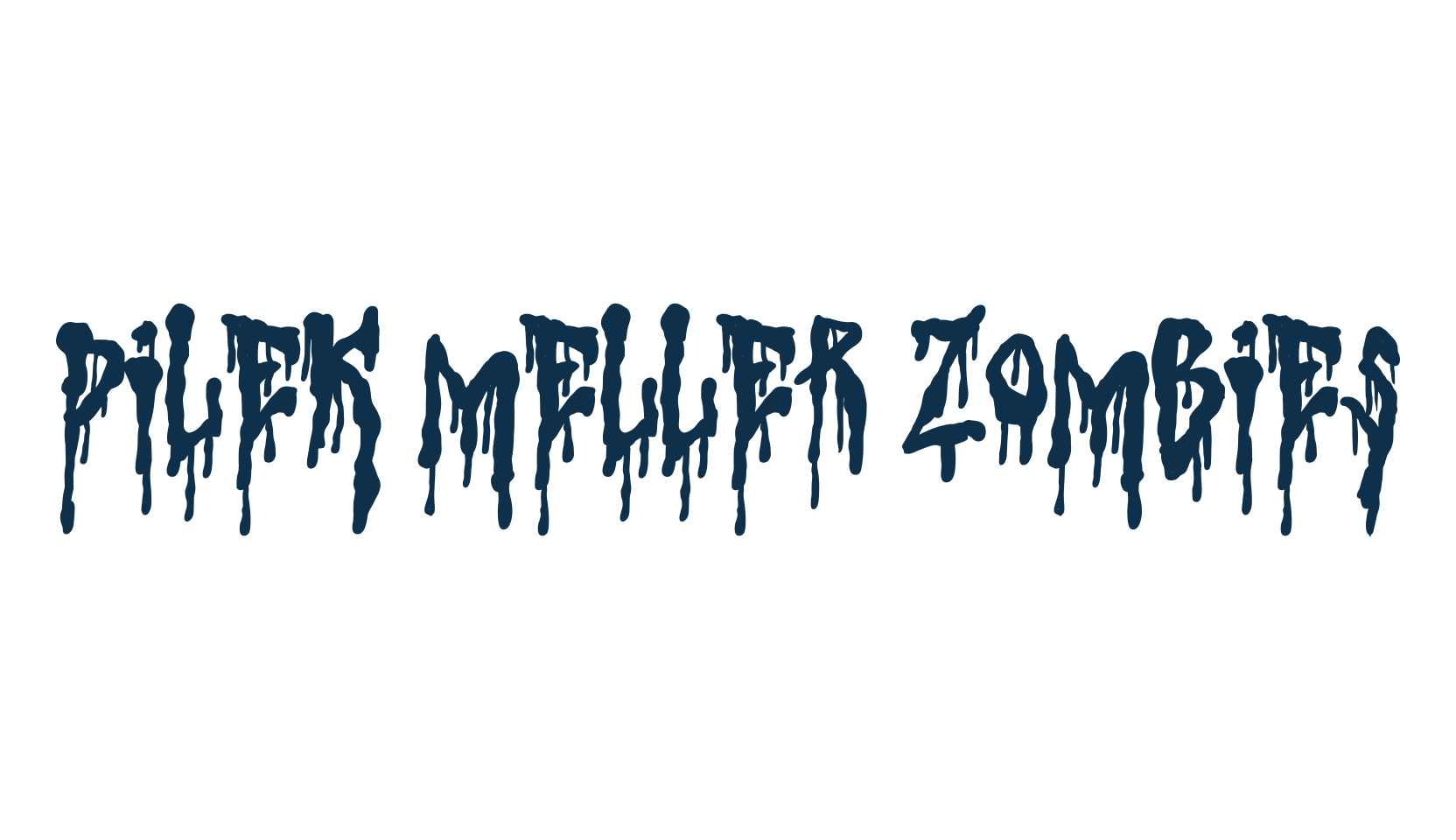 Pilek Meller Zombies, holiday halloween fancy decorative horror font preview