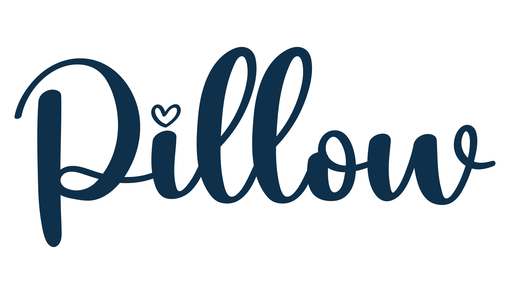 Pillow, fancy decorative font preview