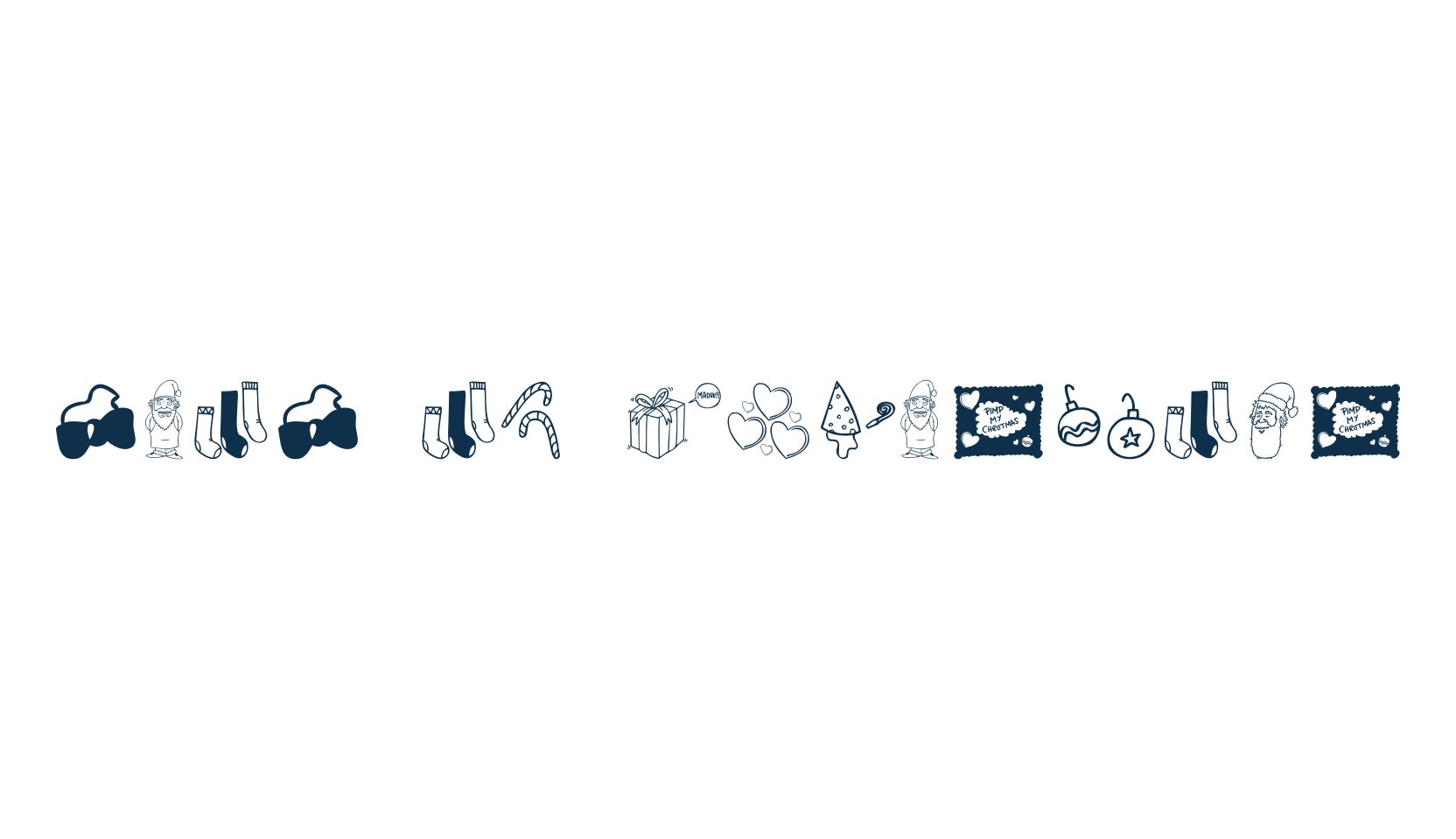 Pimp My Christmas, fancy decorative font preview