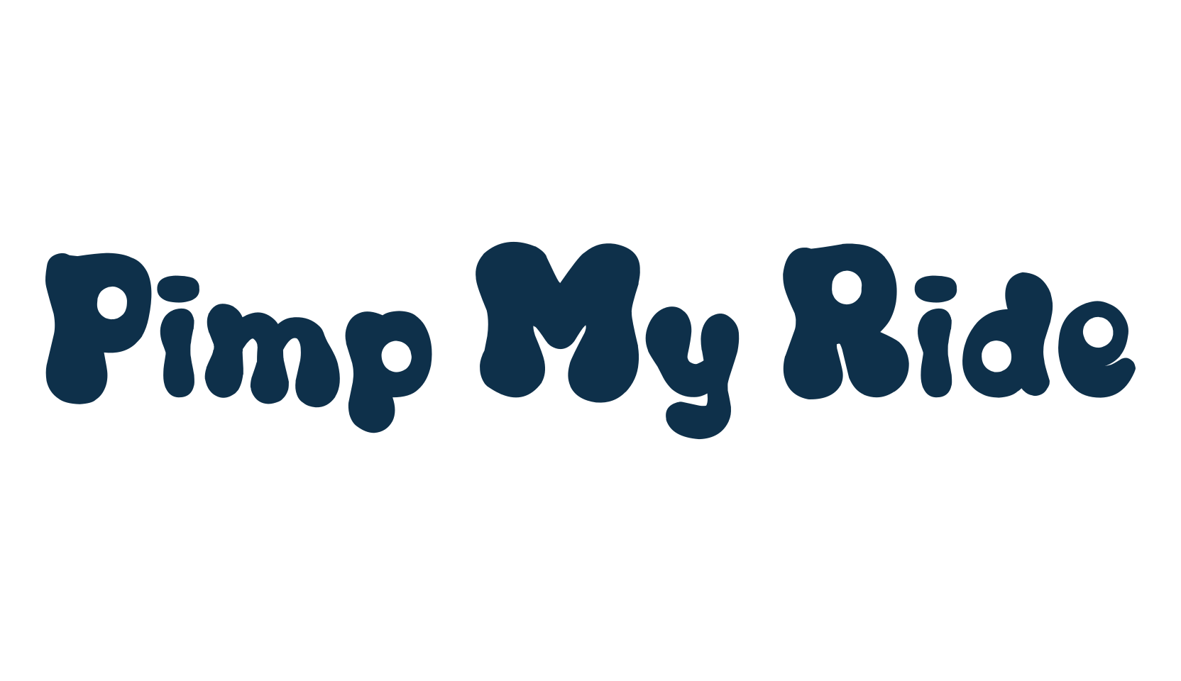 Pimp My Ride, groovy font preview