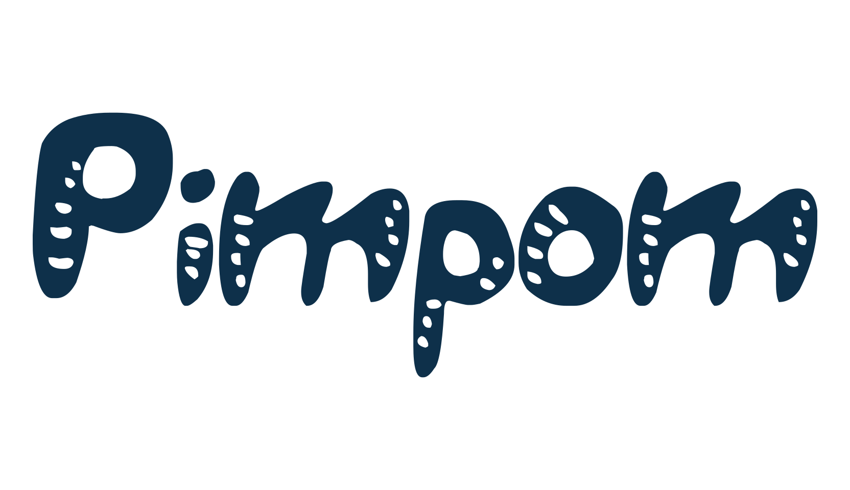 Pimpom, fancy cartoon decorative font preview