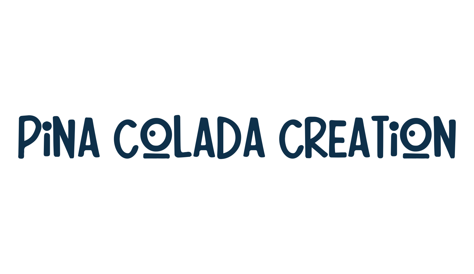 Pina Colada Creation, fancy cartoon decorative font preview