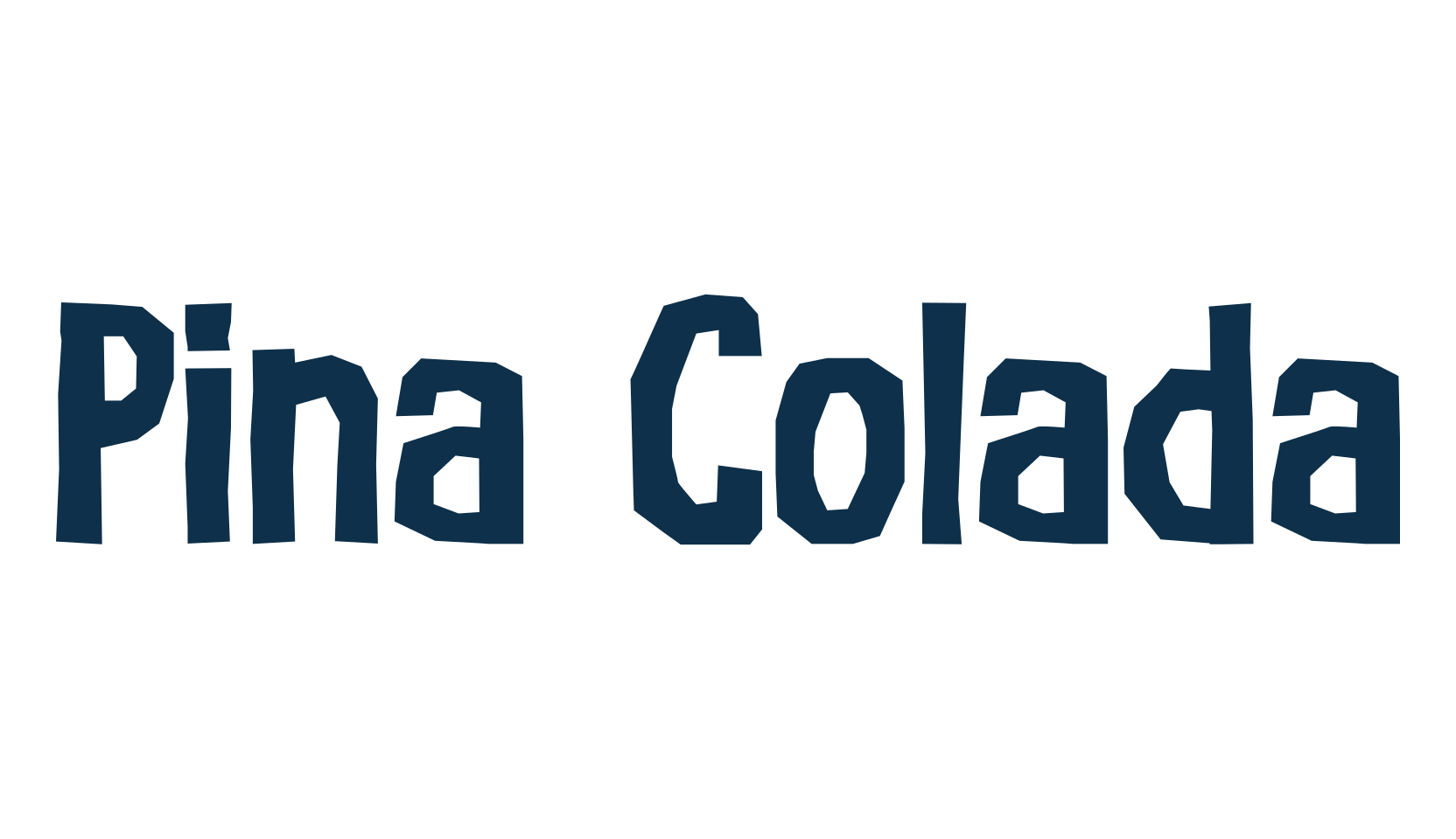 Pina Colada, fancy cartoon decorative font preview