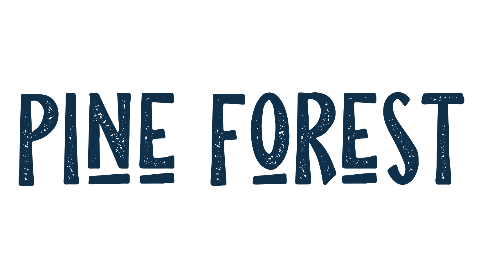 Pine Forest, fancy eroded decorative font preview