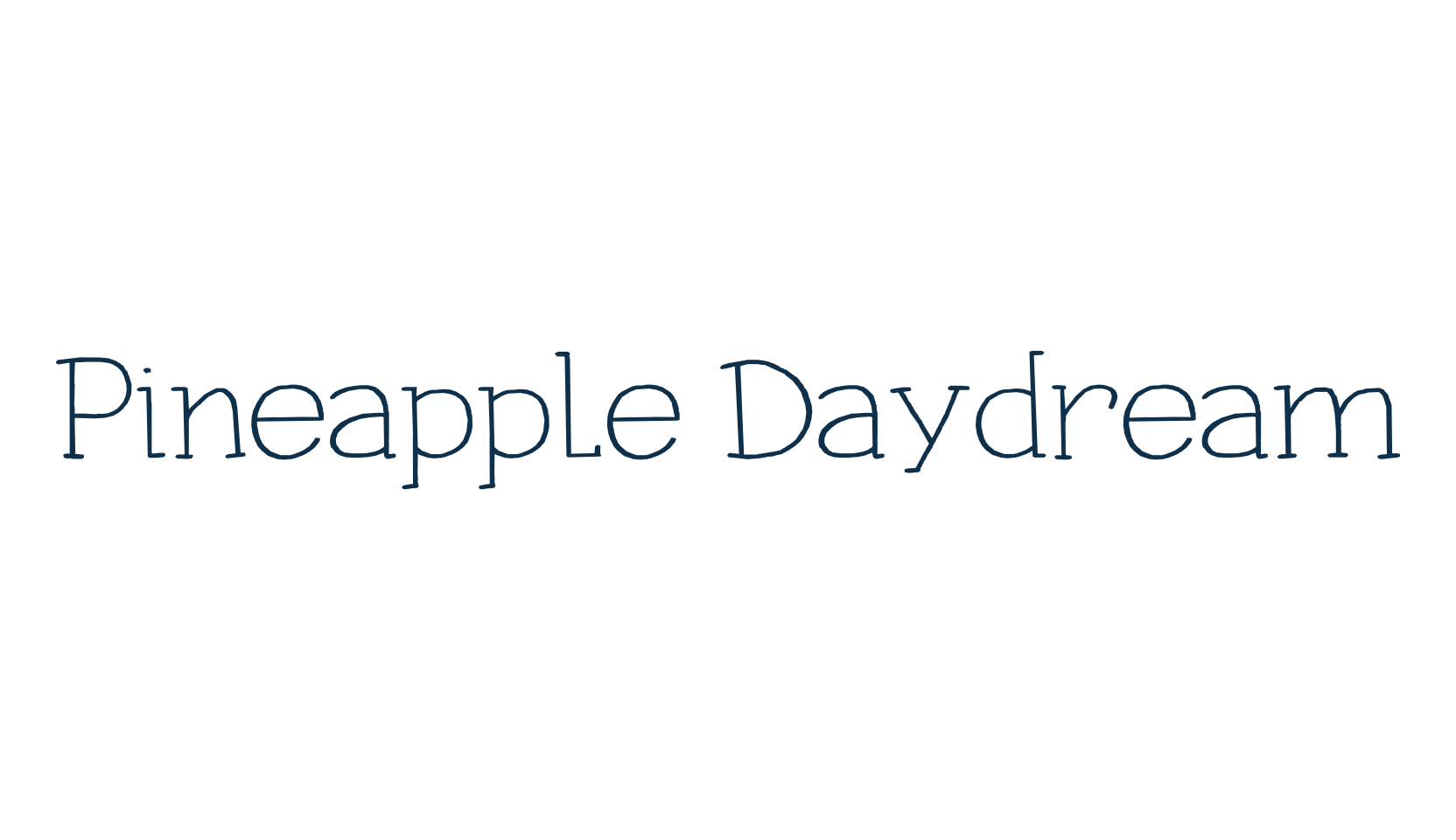 Pineapple Daydream, various font preview