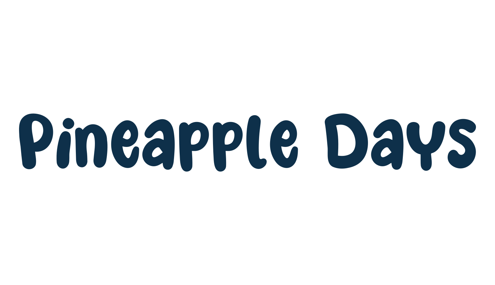 Pineapple Days, fancy cartoon decorative font preview