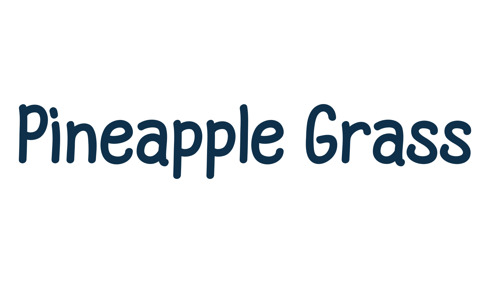 Pineapple Grass, cartoon font preview