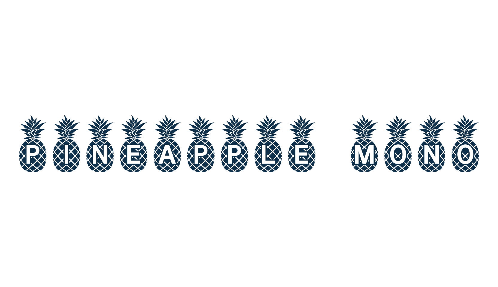 Pineapple Mono, decorative font preview