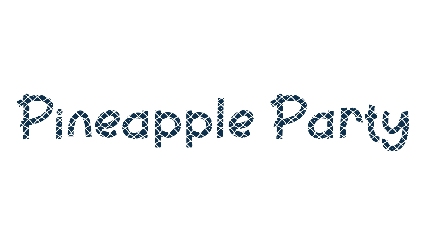 Pineapple Party, cartoon font preview