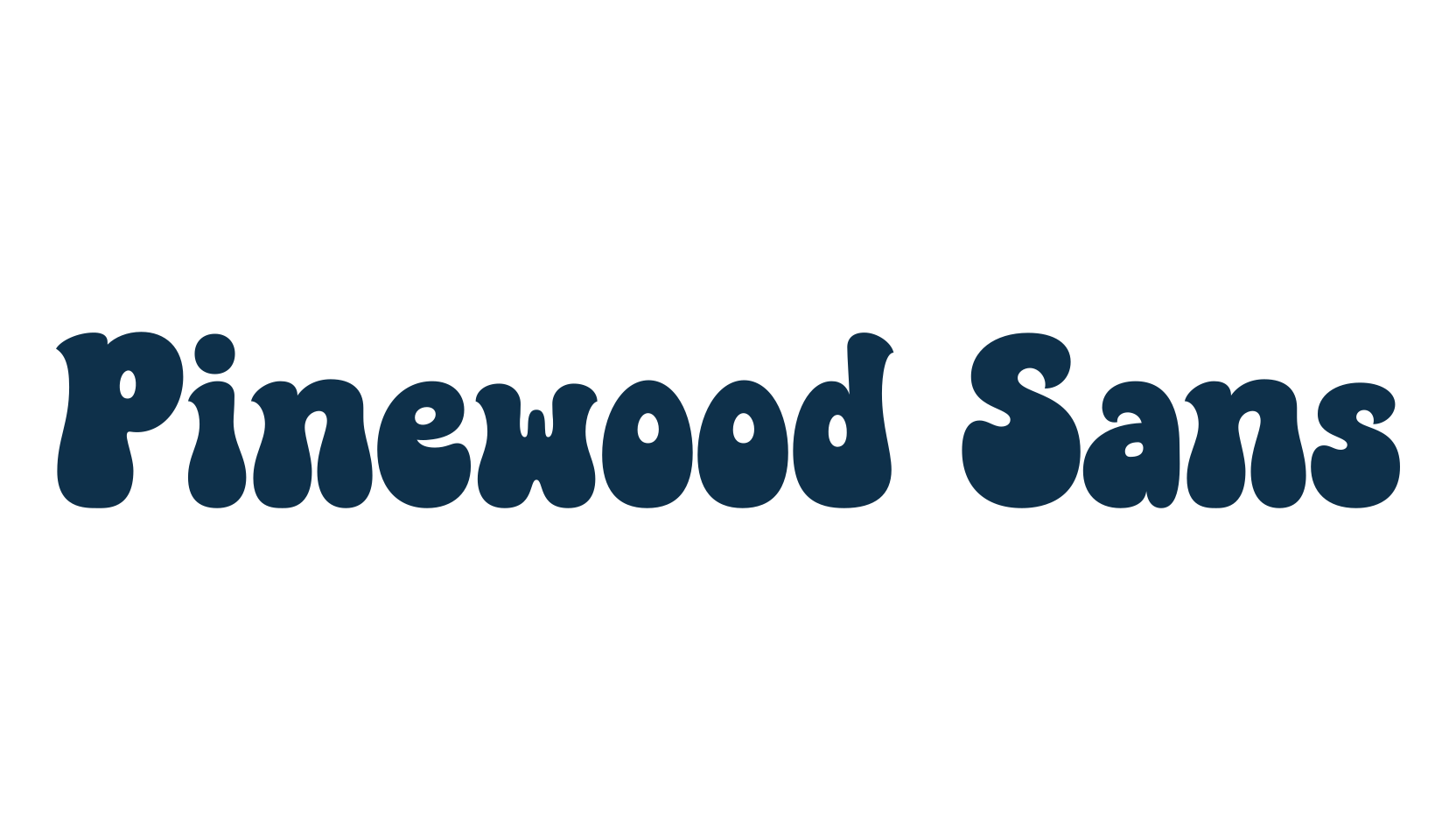 Pinewood Sans, groovy font preview