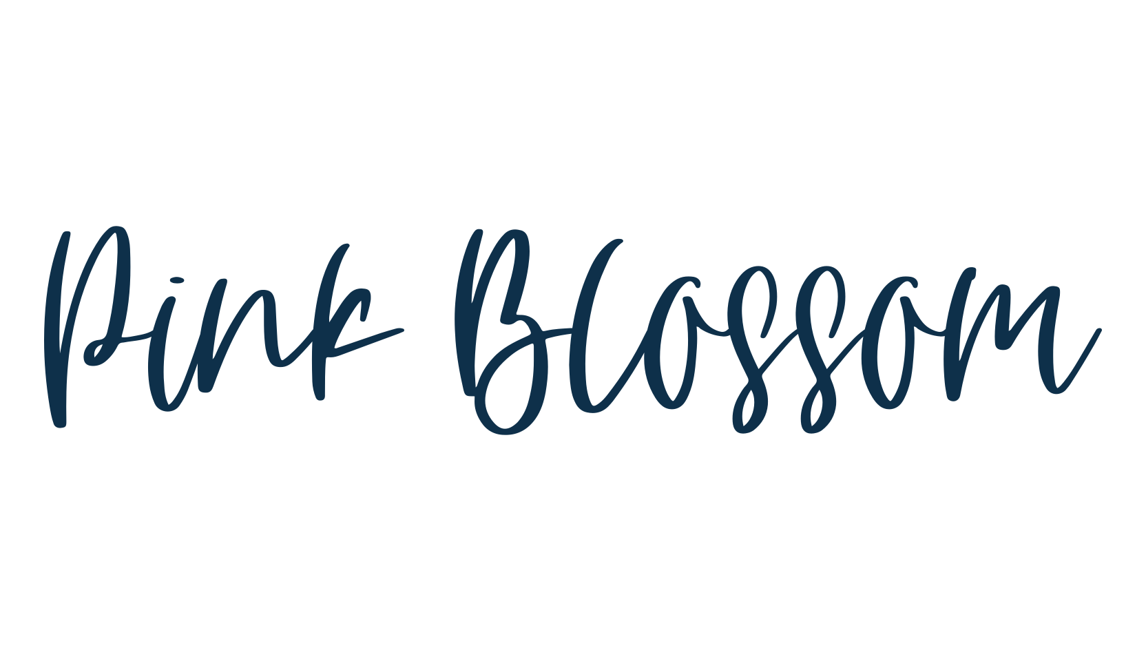Pink Blossom, handwriting font preview