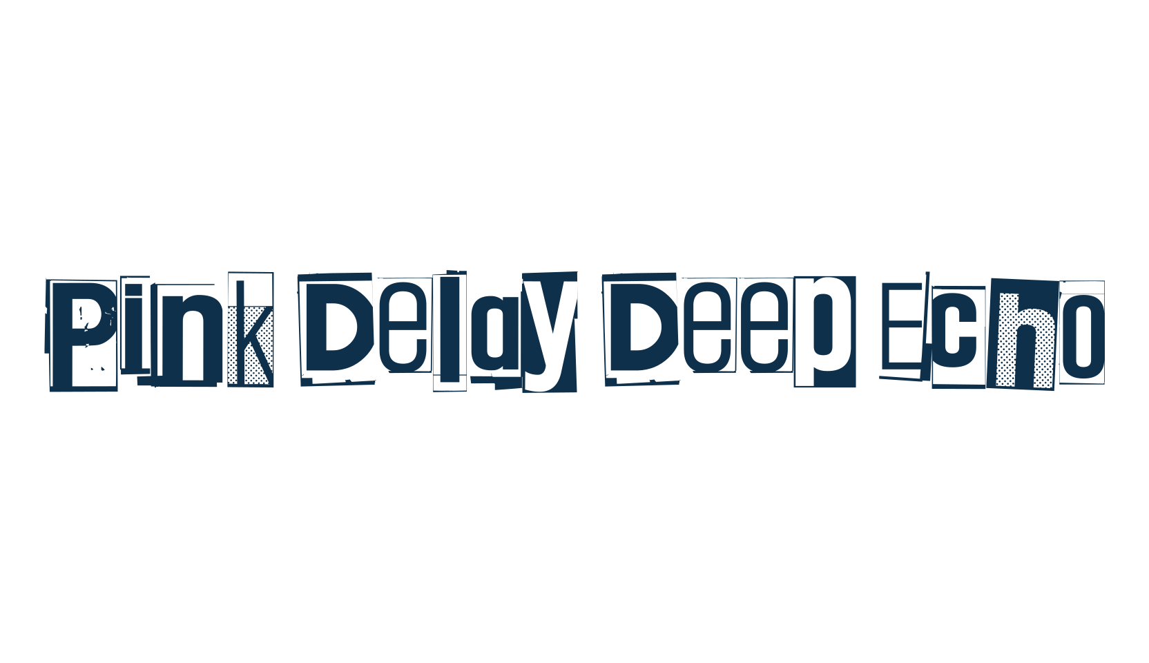 Pink Delay Deep Echo, fancy distorted decorative font preview