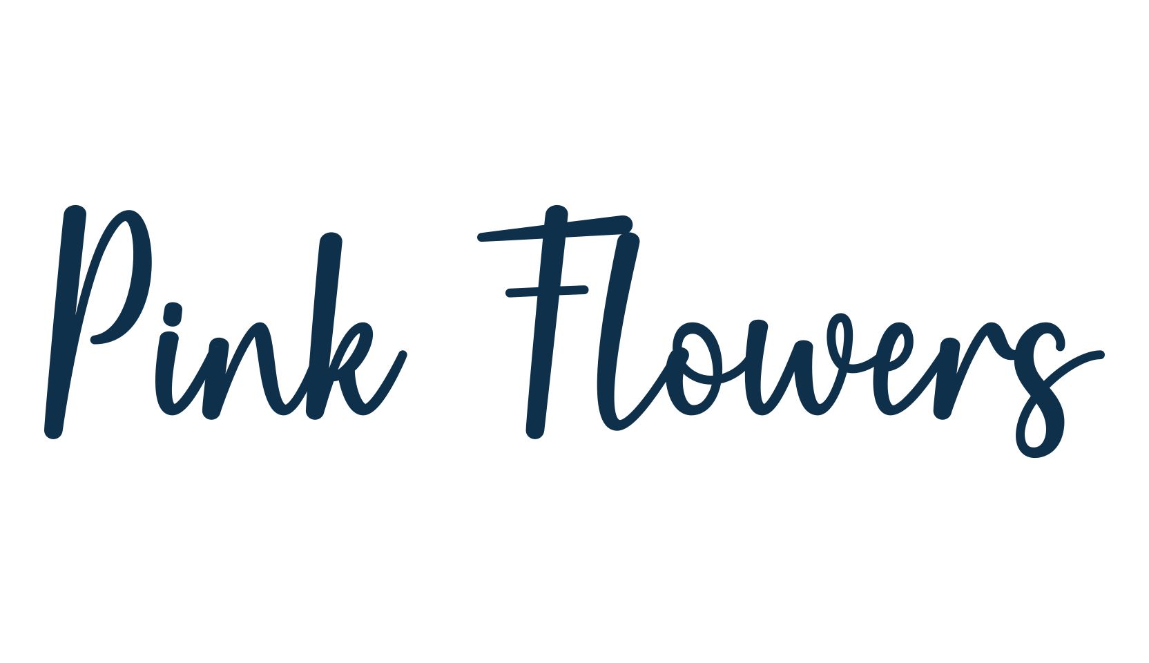 Pink Flowers, script handwritten fancy decorative calligraphy font preview