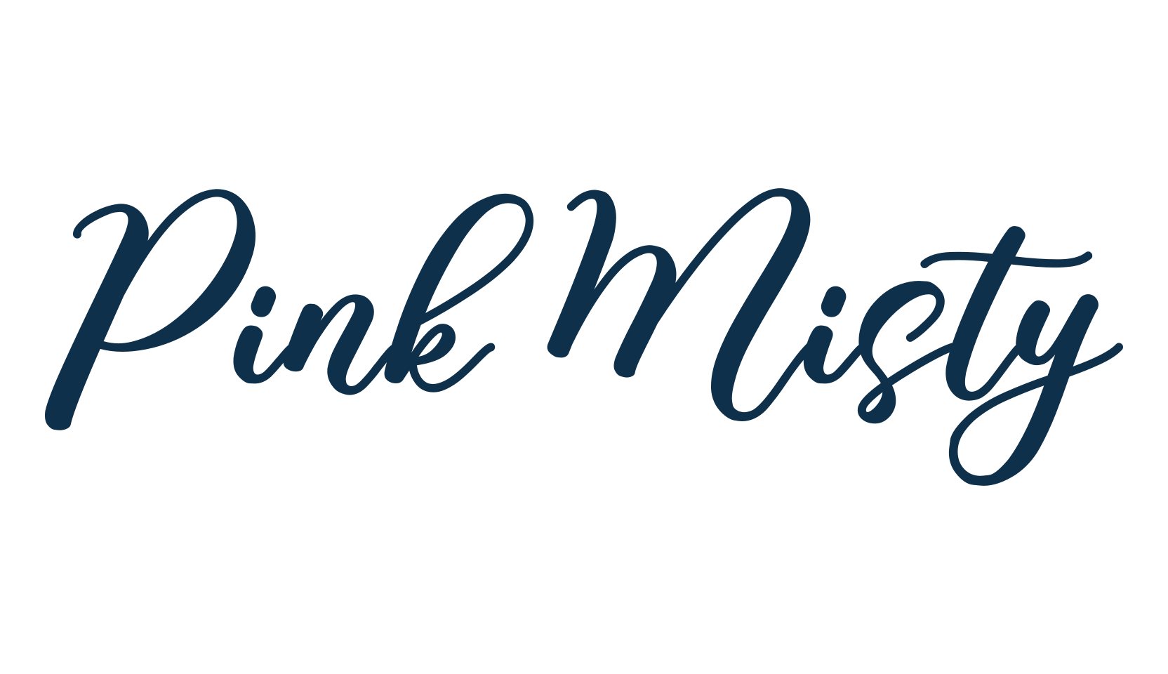 Pink Misty, calligraphy font preview