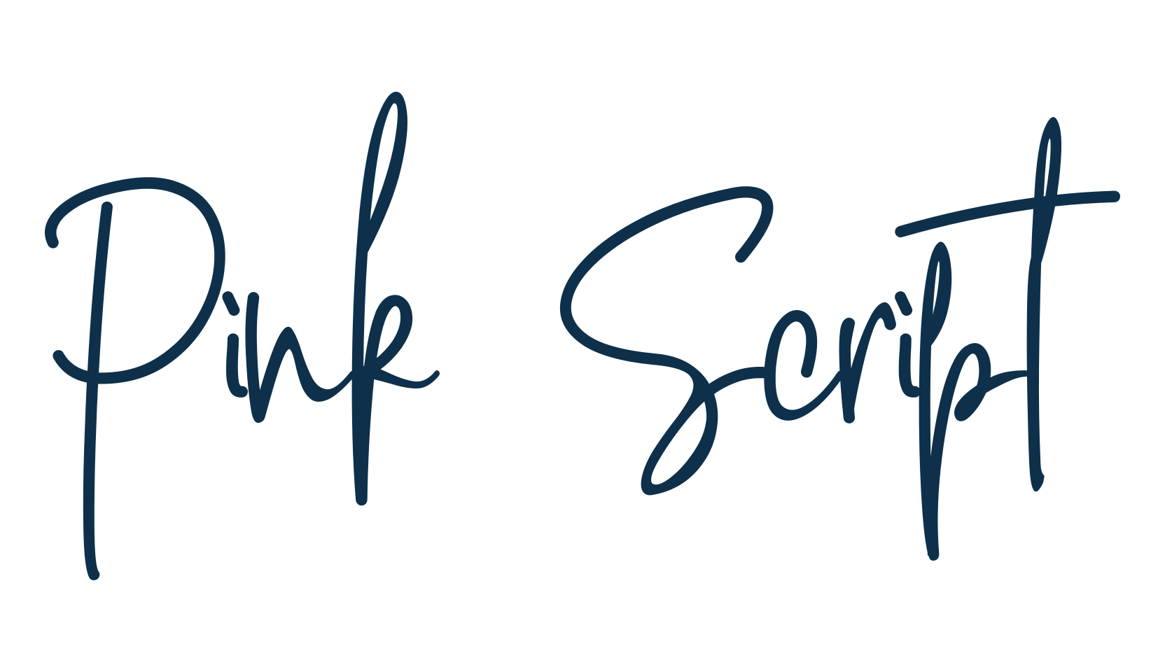 Pink Script, handwriting font preview