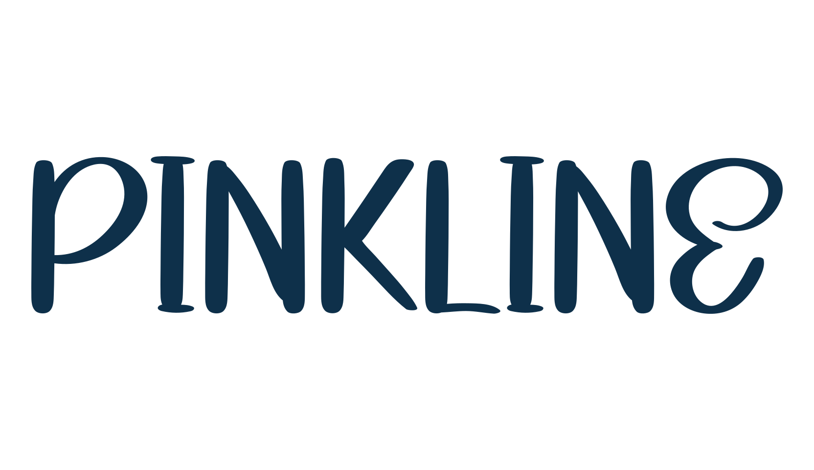 Pinkline, handwriting font preview