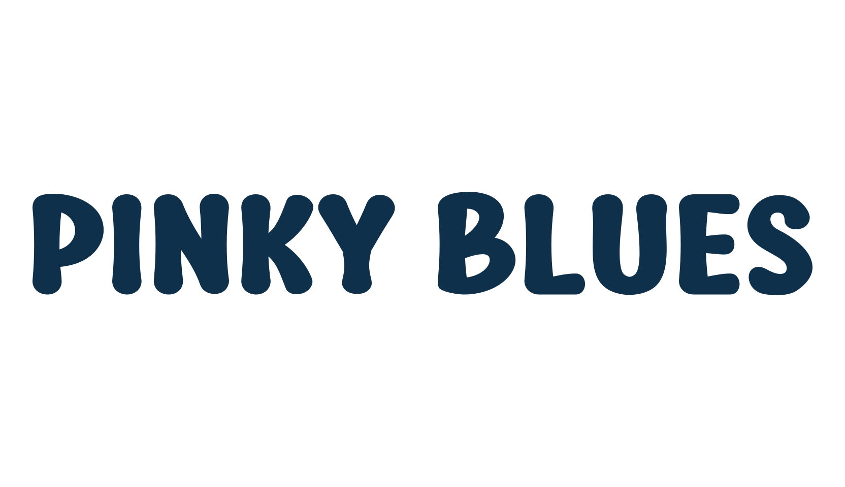 Pinky Blues, cartoon font preview
