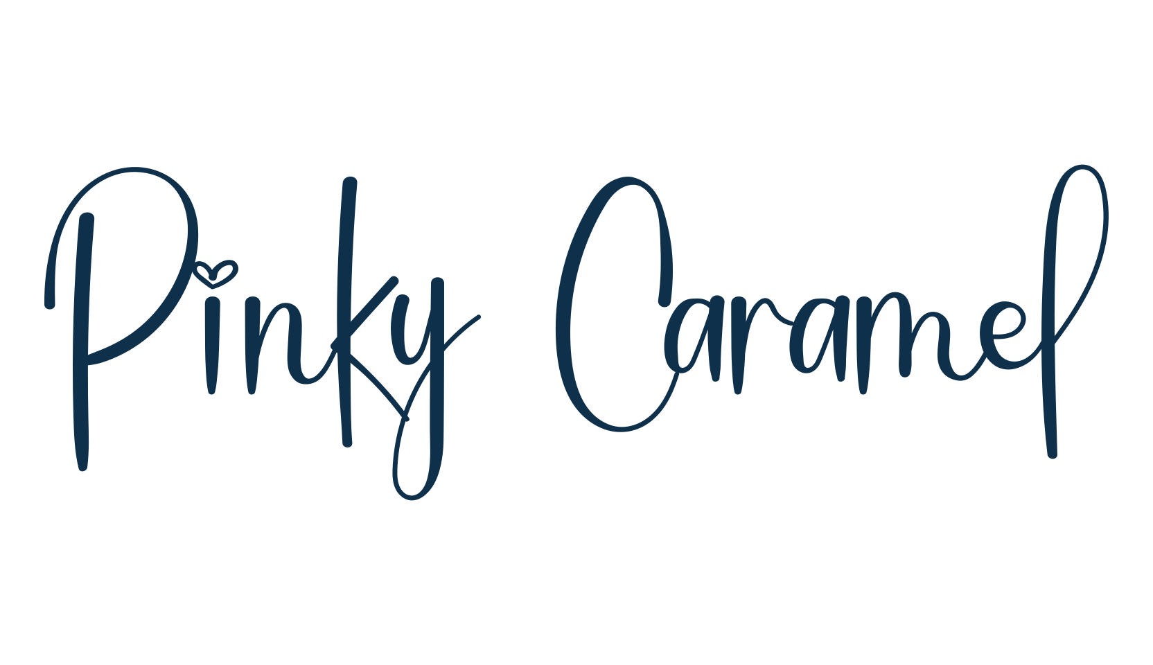 Pinky Caramel, handwriting font preview