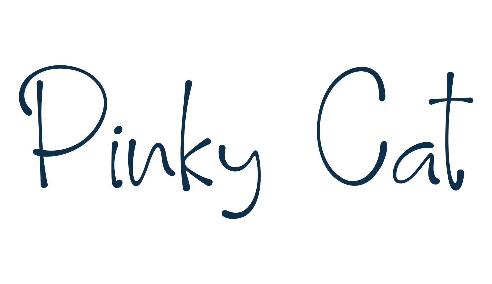 Pinky Cat, script handwritten fancy decorative calligraphy font preview