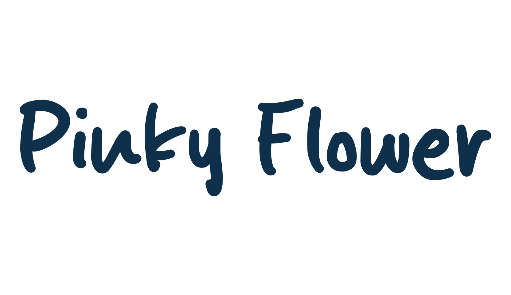 Pinky Flower, handwriting font preview