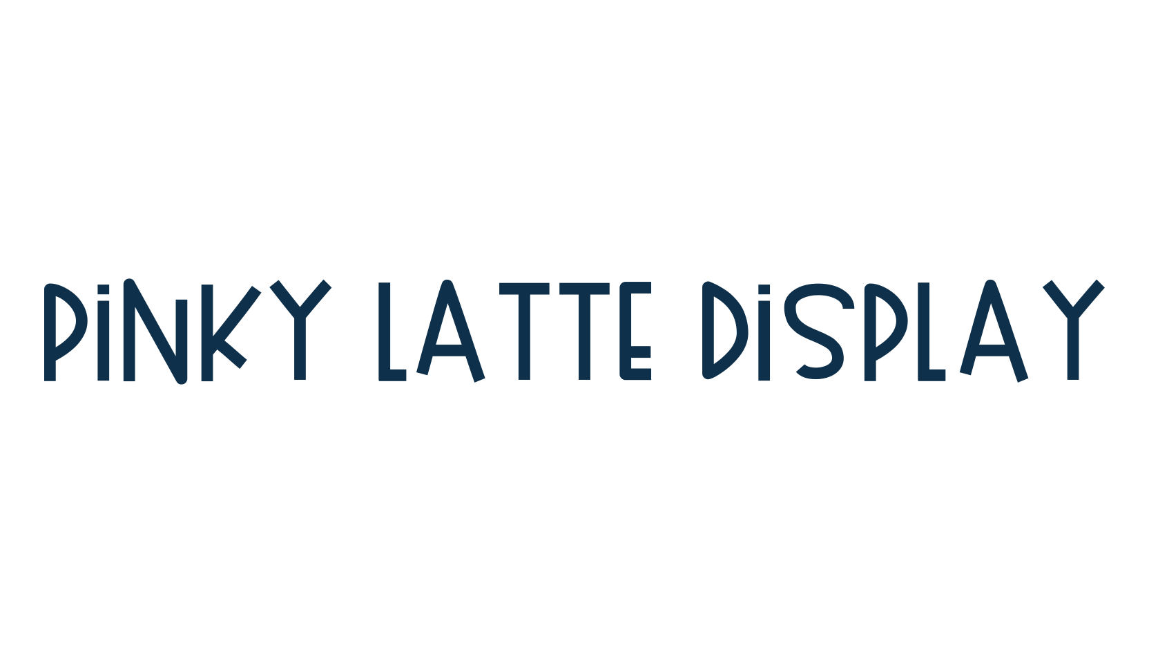 Pinky Latte Display, various font preview