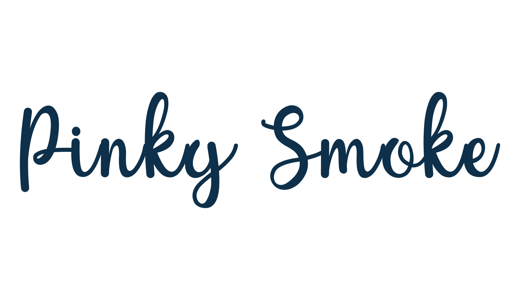 Pinky Smoke, calligraphy font preview