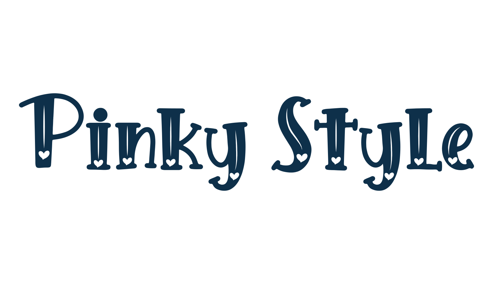 Pinky Style, fancy cartoon decorative font preview
