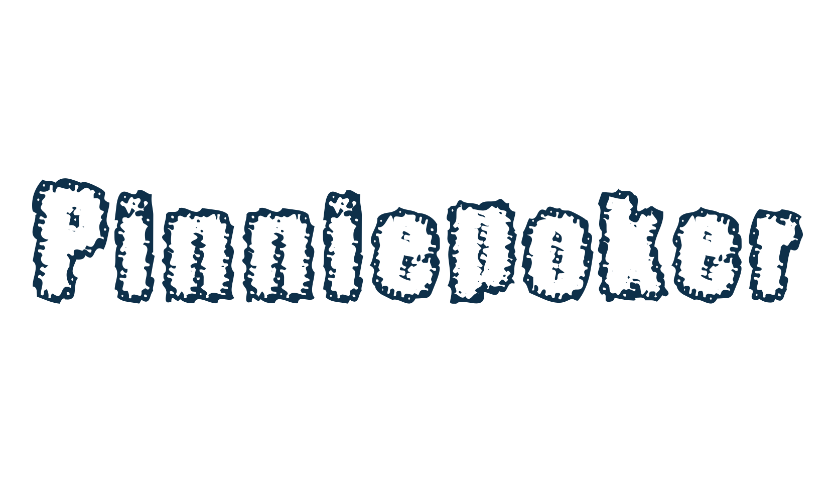 Pinniepoker, fancy distorted decorative font preview