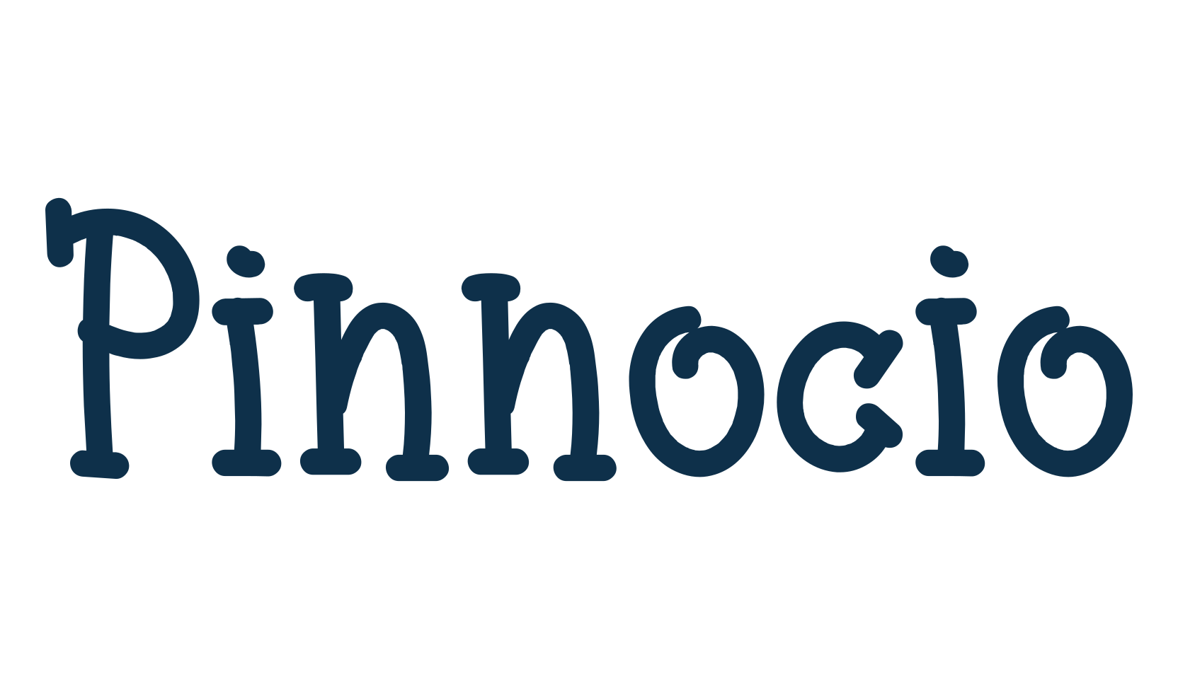 Pinnocio, fancy cartoon decorative font preview