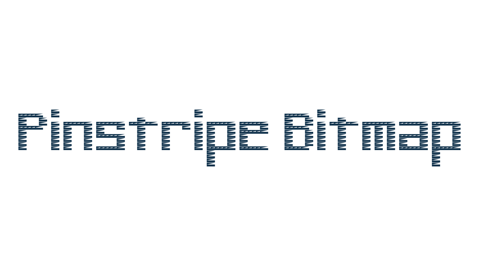 Pinstripe Bitmap, fancy various techno sci-fi font preview